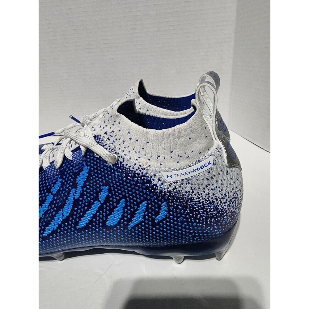 New Under Armour Spotlight Lux MC Blue Football Cleats 3022654-400 Mens Size 8.5 - Picture 3 of 9